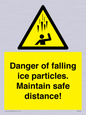WV7372: Danger of falling ice particles. Maintain safe distance!