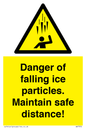 WV7372: Danger of falling ice particles. Maintain safe distance!