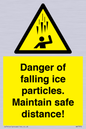 WV7372: Danger of falling ice particles. Maintain safe distance!