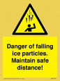 WV7372: Danger of falling ice particles. Maintain safe distance!