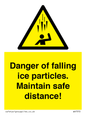 WV7372: Danger of falling ice particles. Maintain safe distance!