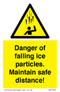 WV7372: Danger of falling ice particles. Maintain safe distance!