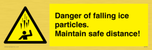 WV7372: Danger of falling ice particles. Maintain safe distance!