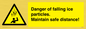 WV7372: Danger of falling ice particles. Maintain safe distance!