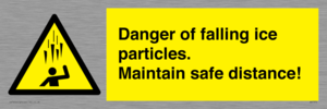 WV7372: Danger of falling ice particles. Maintain safe distance!