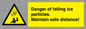 WV7372: Danger of falling ice particles. Maintain safe distance!