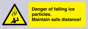 WV7372: Danger of falling ice particles. Maintain safe distance!