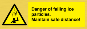 WV7372: Danger of falling ice particles. Maintain safe distance!