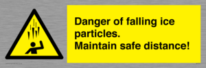 WV7372: Danger of falling ice particles. Maintain safe distance!