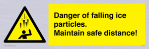 WV7372: Danger of falling ice particles. Maintain safe distance!