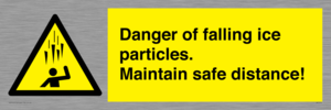 WV7372: Danger of falling ice particles. Maintain safe distance!