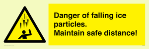 WV7372: Danger of falling ice particles. Maintain safe distance!