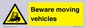 WV7379: Beware moving vehicles with Warning forklift symbol
