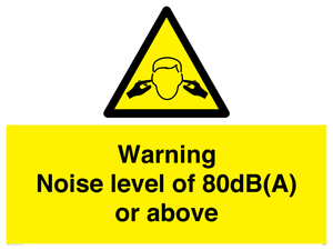 WV7540: Warning Noise level of 80dB(A) or above