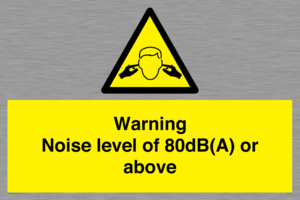 WV7540: Warning Noise level of 80dB(A) or above