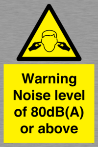 WV7540: Warning Noise level of 80dB(A) or above
