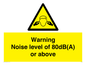 WV7540: Warning Noise level of 80dB(A) or above