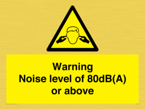 WV7540: Warning Noise level of 80dB(A) or above