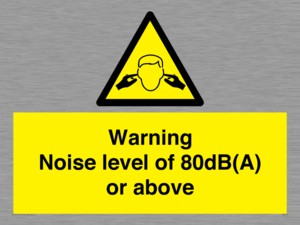 WV7540: Warning Noise level of 80dB(A) or above