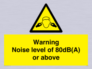 WV7540: Warning Noise level of 80dB(A) or above