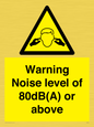 WV7540: Warning Noise level of 80dB(A) or above