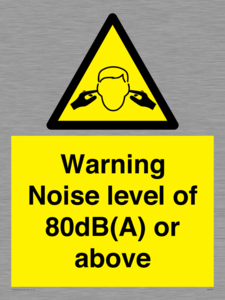 WV7540: Warning Noise level of 80dB(A) or above