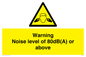 WV7540: Warning Noise level of 80dB(A) or above