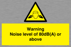 WV7540: Warning Noise level of 80dB(A) or above