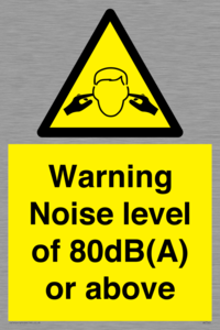 WV7540: Warning Noise level of 80dB(A) or above