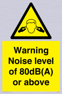 WV7540: Warning Noise level of 80dB(A) or above