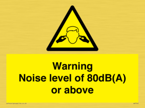 WV7540: Warning Noise level of 80dB(A) or above