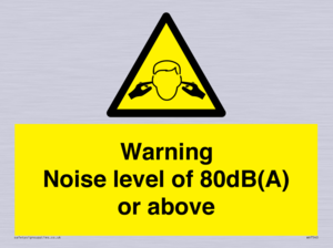 WV7540: Warning Noise level of 80dB(A) or above