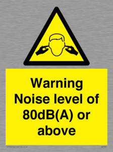 WV7540: Warning Noise level of 80dB(A) or above