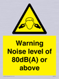 WV7540: Warning Noise level of 80dB(A) or above