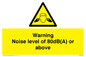 WV7540: Warning Noise level of 80dB(A) or above