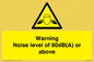 WV7540: Warning Noise level of 80dB(A) or above