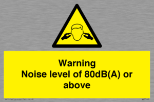 WV7540: Warning Noise level of 80dB(A) or above