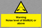 WV7540: Warning Noise level of 80dB(A) or above