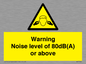 WV7540: Warning Noise level of 80dB(A) or above