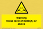WV7540: Warning Noise level of 80dB(A) or above