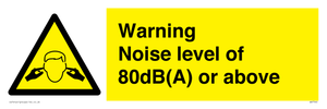 WV7540: Warning Noise level of 80dB(A) or above
