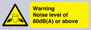 WV7540: Warning Noise level of 80dB(A) or above