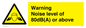 WV7540: Warning Noise level of 80dB(A) or above