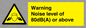 WV7540: Warning Noise level of 80dB(A) or above