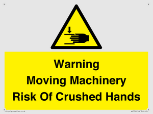 WV7768: Warning Moving Machinery Risk Of Crushed Hands