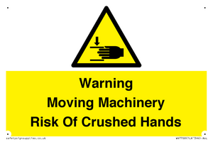 WV7768: Warning Moving Machinery Risk Of Crushed Hands