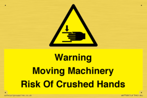 WV7768: Warning Moving Machinery Risk Of Crushed Hands