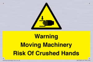 WV7768: Warning Moving Machinery Risk Of Crushed Hands
