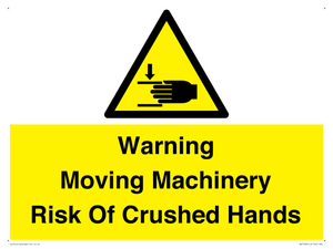 WV7768: Warning Moving Machinery Risk Of Crushed Hands