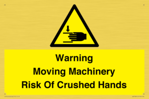 WV7768: Warning Moving Machinery Risk Of Crushed Hands